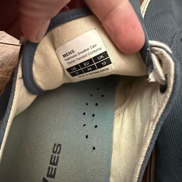 Seavee’s blue corduroy men’s size 11 lace up fashion sneakers - Picture 3 of 6